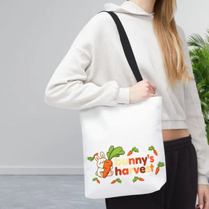 Harvest Tote Bag - Cute Carrot Bunny Spring Canvas - Dipaliz - 13’’ × / Black Gifts Online