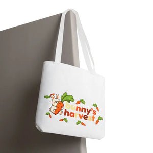 Harvest Tote Bag - Cute Carrot Bunny Spring Canvas - Dipaliz - Gifts Online