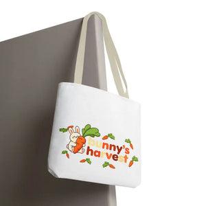 Harvest Tote Bag - Cute Carrot Bunny Spring Canvas - Dipaliz - Gifts Online