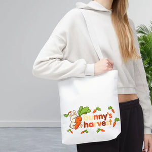 Harvest Tote Bag - Cute Carrot Bunny Spring Canvas - Dipaliz - Gifts Online
