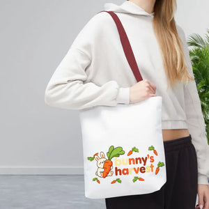 Harvest Tote Bag - Cute Carrot Bunny Spring Canvas - Dipaliz - Gifts Online