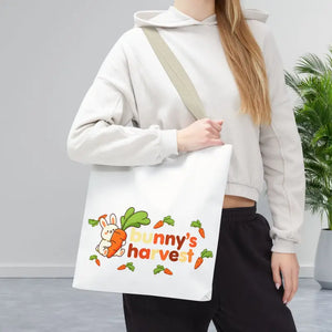 Harvest Tote Bag - Cute Carrot Bunny Spring Canvas - Dipaliz - Gifts Online