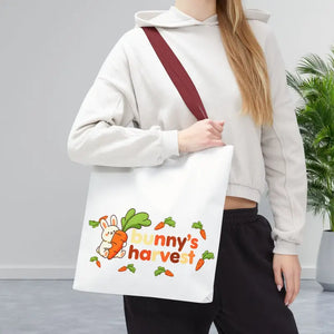 Harvest Tote Bag - Cute Carrot Bunny Spring Canvas - Dipaliz - Gifts Online