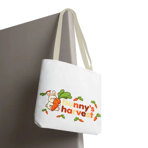 Harvest Tote Bag - Cute Carrot Bunny Spring Canvas - Dipaliz - Gifts Online