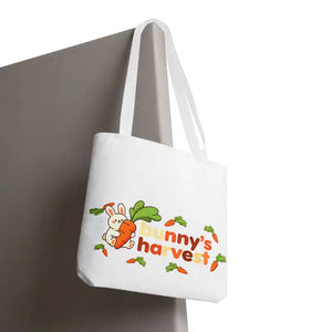 Harvest Tote Bag - Cute Carrot Bunny Spring Canvas - Dipaliz - Gifts Online