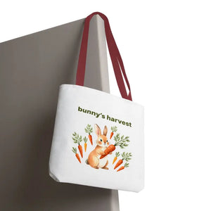 Harvest Tote Bag - Cute Easter Bunny Carrots Canvas - Dipaliz - 13’’ × / Red Gifts Online