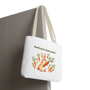 Harvest Tote Bag - Cute Easter Bunny Carrots Canvas - Dipaliz - 18’’ × / Beige Gifts Online