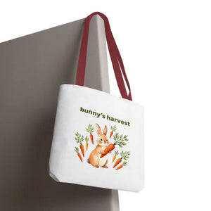 Harvest Tote Bag - Cute Easter Bunny Carrots Canvas - Dipaliz - 18’’ × / Red Gifts Online