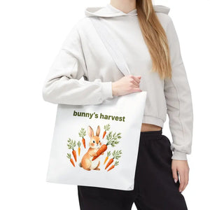 Harvest Tote Bag - Cute Easter Bunny Carrots Canvas - Dipaliz - Gifts Online