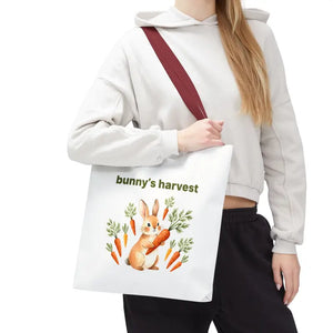Harvest Tote Bag - Cute Easter Bunny Carrots Canvas - Dipaliz - Gifts Online