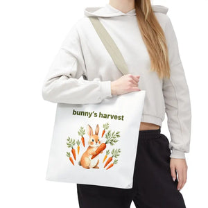 Harvest Tote Bag - Cute Easter Bunny Carrots Canvas - Dipaliz - Gifts Online