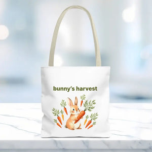 Harvest Tote Bag - Cute Easter Bunny Carrots Canvas - Dipaliz - Gifts Online