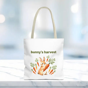 Harvest Tote Bag - Cute Easter Bunny Carrots Canvas - Dipaliz - Gifts Online