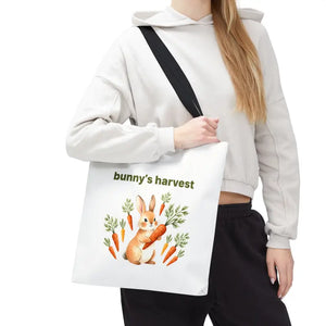 Harvest Tote Bag - Cute Easter Bunny Carrots Canvas - Dipaliz - Gifts Online