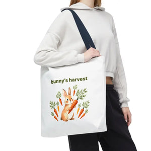 Harvest Tote Bag - Cute Easter Bunny Carrots Canvas - Dipaliz - Gifts Online