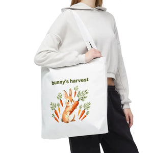 Harvest Tote Bag - Cute Easter Bunny Carrots Canvas - Dipaliz - Gifts Online