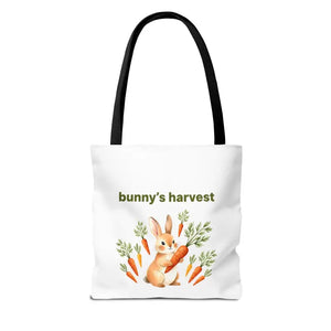 Harvest Tote Bag - Cute Easter Bunny Carrots Canvas - Dipaliz - Gifts Online