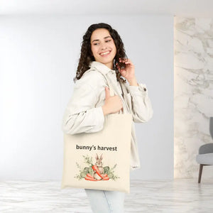 Canvas Tote Bag - Bunny Harvest Spring Easter Design - Dipaliz - Natural / 15’’ x 16’’ Gifts Online