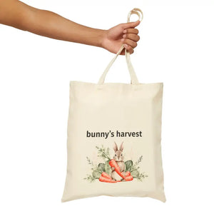 Canvas Tote Bag - Bunny Harvest Spring Easter Design - Dipaliz - Natural / 15’’ x 16’’ Gifts Online