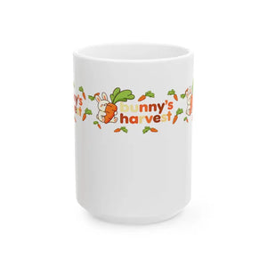 Harvest Ceramic Mug - Cute Easter Bunny Design - Dipaliz - 15oz