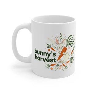Carrot Floral Coffee Mug - Cottagecore Bunny Design 11oz - Dipaliz