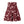 Burgundy Blossom Skater Skirt, Floral Aop High-waist Swing - Skirts - s