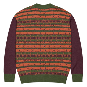 Burgundy Green Striped Cardigan - Cozy Layering Essential - Dipaliz - Cardigans