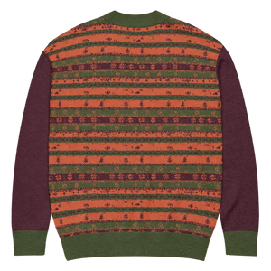 Burgundy Green Striped Cardigan - Cozy Layering Essential - Dipaliz - Cardigans