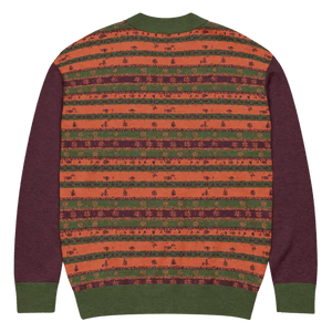 Burgundy Green Striped Cardigan - Cozy Layering Essential - Dipaliz - Cardigans