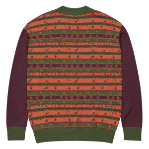 Burgundy Green Striped Cardigan - Cozy Layering Essential - Dipaliz - Cardigans