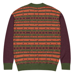 Burgundy Green Striped Cardigan - Cozy Layering Essential - Dipaliz - Cardigans