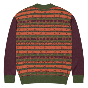 Burgundy Green Striped Cardigan - Cozy Layering Essential - Dipaliz - Cardigans