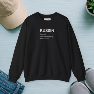 Bussin Crewneck Sweatshirt Cozy Vibes Pullover - Dipaliz - Black / s - Sweatshirts