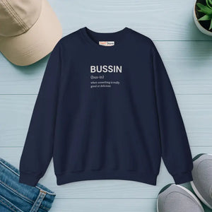 Bussin Crewneck Sweatshirt Cozy Vibes Pullover - Dipaliz - Navy / s - Sweatshirts