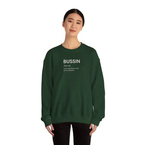 Bussin Crewneck Sweatshirt Cozy Vibes Pullover - Dipaliz - Sweatshirts