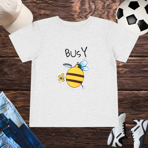 Busy Bee Short Sleeve Tee - Toddler Cotton Comfort - Dipaliz - Athletic Heather / 2t - Baby & Clothing