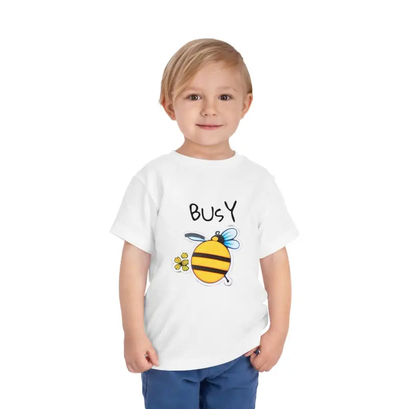 Busy Bee Short Sleeve Tee for Toddlers - Soft Cotton Comfort - Kids Clothes