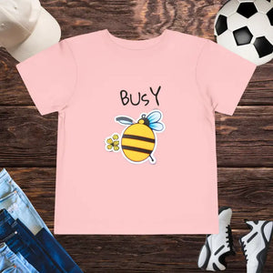 Busy Bee Short Sleeve Tee - Toddler Cotton Comfort - Dipaliz - Pink / 2t - Baby & Clothing
