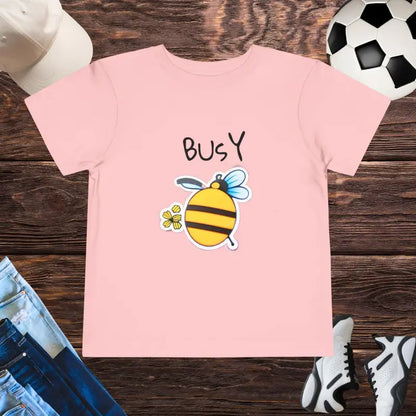 Busy Bee Short Sleeve Tee for Toddlers - Soft Cotton Comfort - Pink / 2t Kids Clothes