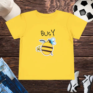 Busy Bee Short Sleeve Tee - Toddler Cotton Comfort - Dipaliz - Yellow / 2t - Baby & Clothing