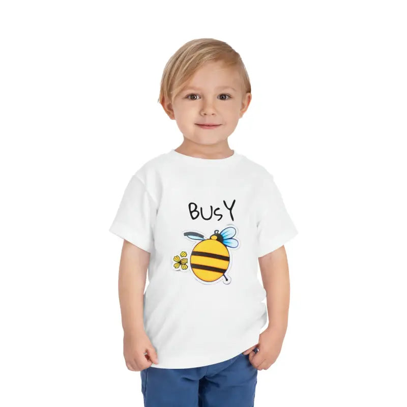 Busy Bee’s Breezy Bliss: Toddler Short Sleeve Tee - Kids Clothes