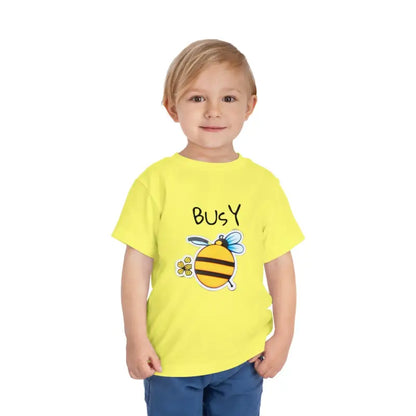 Busy Bee’s Breezy Bliss: Toddler Short Sleeve Tee - Kids Clothes