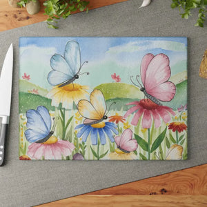 Butterfly Glass Cutting Board - Chic Kitchen Style - Dipaliz - Boards