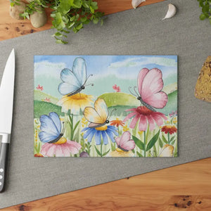 Butterfly Glass Cutting Board - Chic Kitchen Style - Dipaliz - Boards