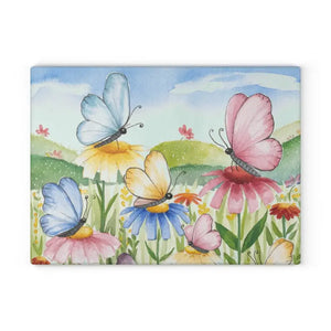 Butterfly Glass Cutting Board - Chic Kitchen Style - Dipaliz - 11’’ x 15’’ / Rectangle - Boards