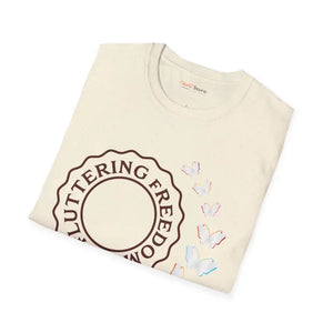 Butterfly T-shirt Fluttering Freedom Statement Design - Dipaliz - T-shirts