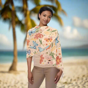 Light Scarf Polyester Butterflies Art Fashion Style - Dipaliz - 27’’ × 73’’ - Scarves & Shawls