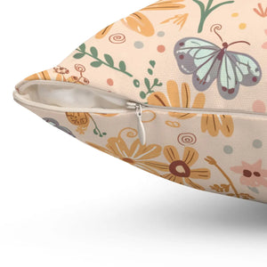 Vibrant Butterfly Pillow – Spun Polyester Square - Dipaliz - Throw Pillows