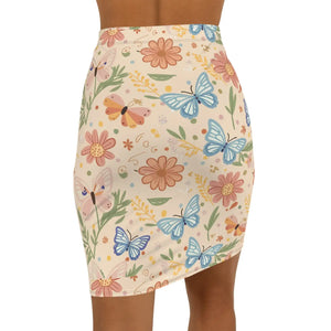 Sleek Butterfly Pencil Skirt - Four Way Stretch - Dipaliz - Skirts - l