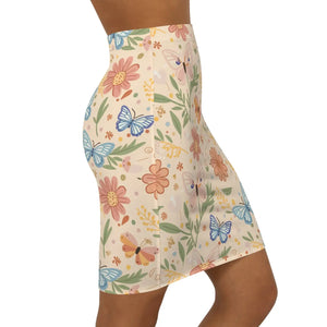 Sleek Butterfly Pencil Skirt - Four Way Stretch - Dipaliz - Skirts - l